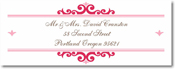 Name Doodles - Rectangle Address Labels/Stickers (Bellingham Pink)
